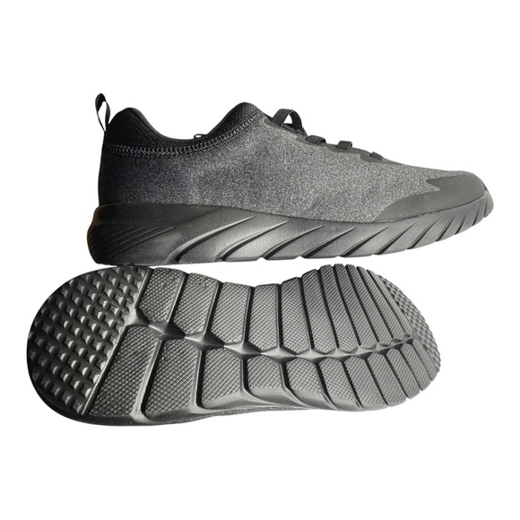 Athletic Works Men’s Wide Fit Memory Foam Walking Shoes Black Size 9W - Picture 4 of 12